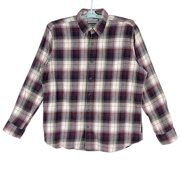 Saddlebred Men's Classic FIT Long Sleeve Grey White Plaid Shirt Size XL - Picture 1 of 9